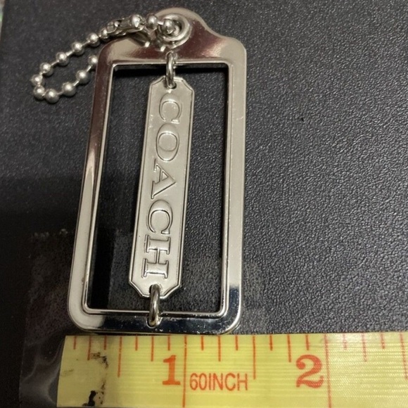 Coach Silver tone C O A C H Bar Hangtag EUC - Picture 5 of 6